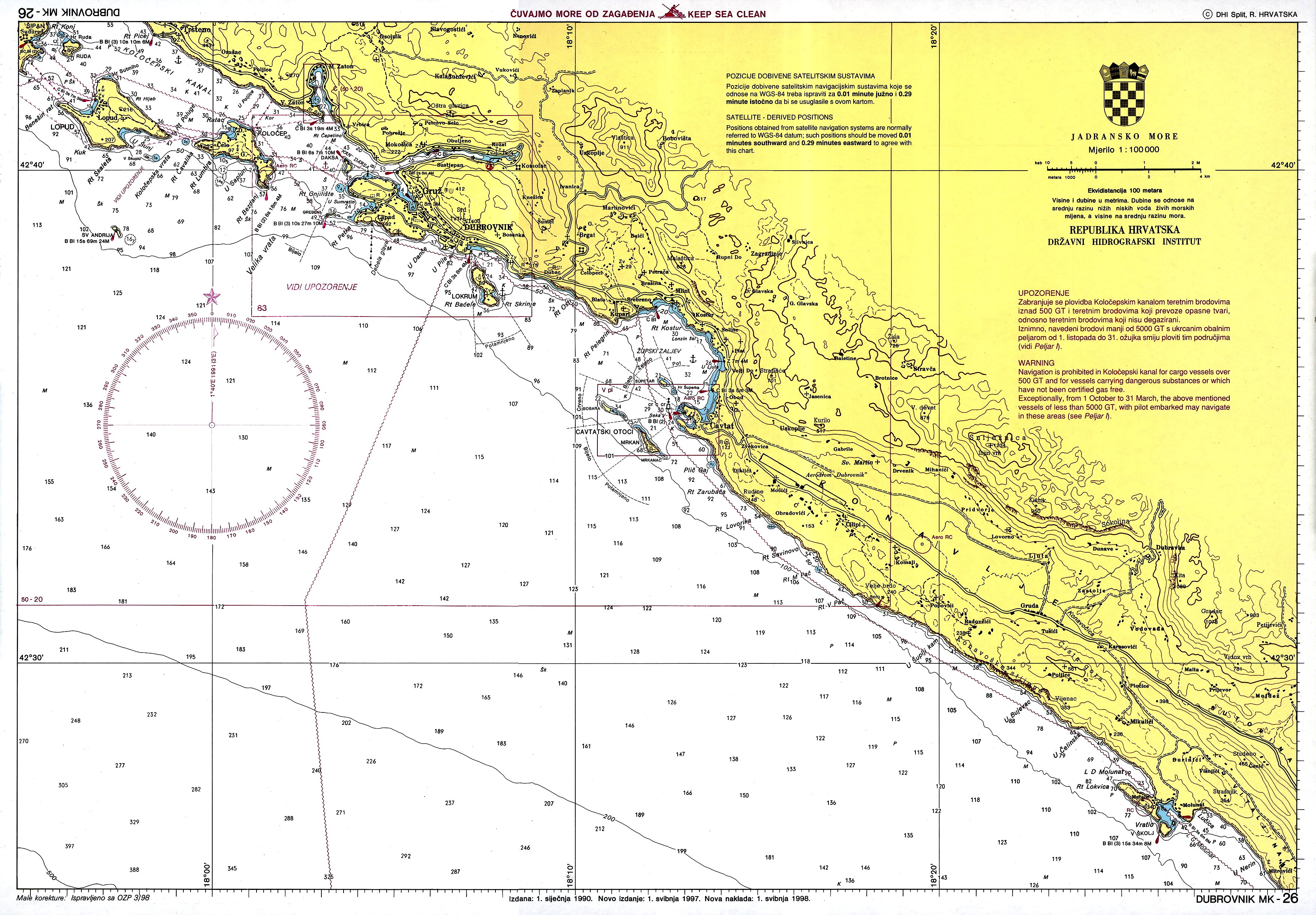 Морская навигационная карта черного моря
